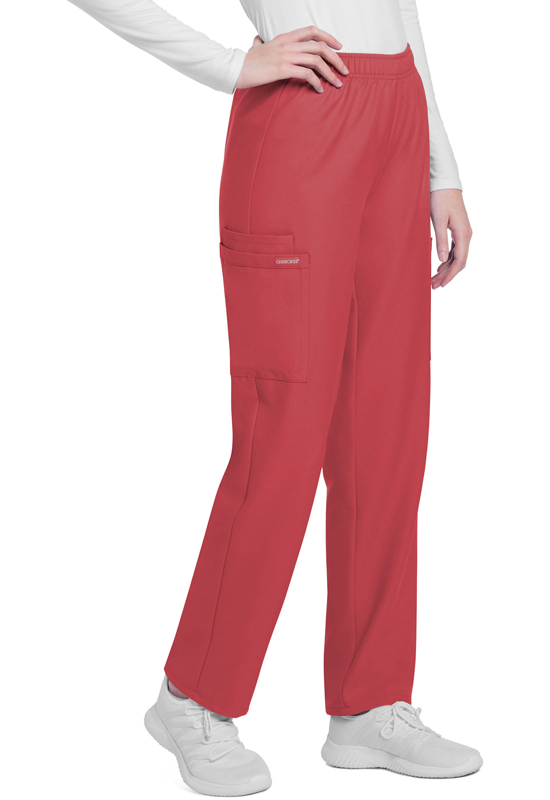 Cherokee Ultra Mid Rise Pull-on Slim Leg Cargo Pant